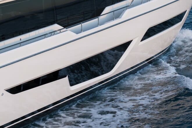 restyled Ferretti Yachts 780 in Singapore