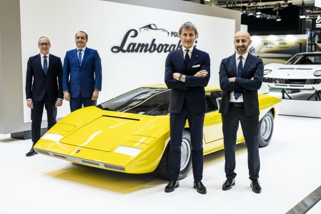 lamborghini polo storico at retromobile paris 2022