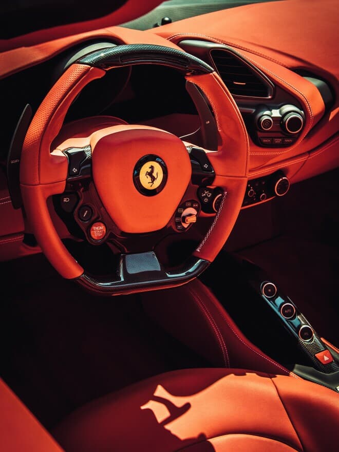 ferrari wheel orange